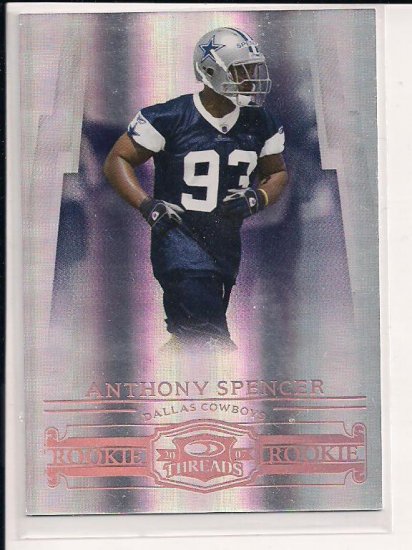 2007 DONRUSS THREADS ANTHONY SPENCER COWBOYS BRONZE ROOKIE CARD #'D 070/250!