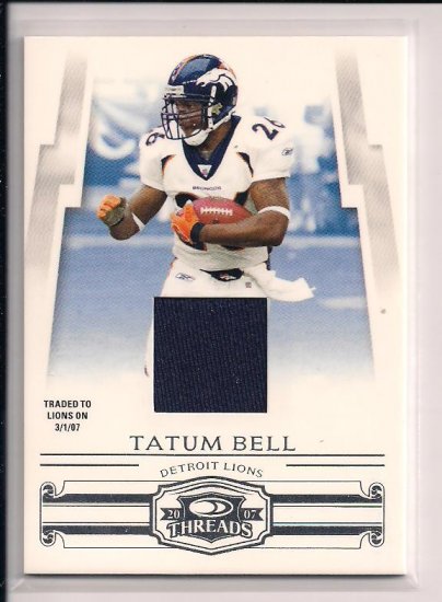 2007 DONRUSS THREADS TATUM BELL JERSEY CARD #'D 237/250!