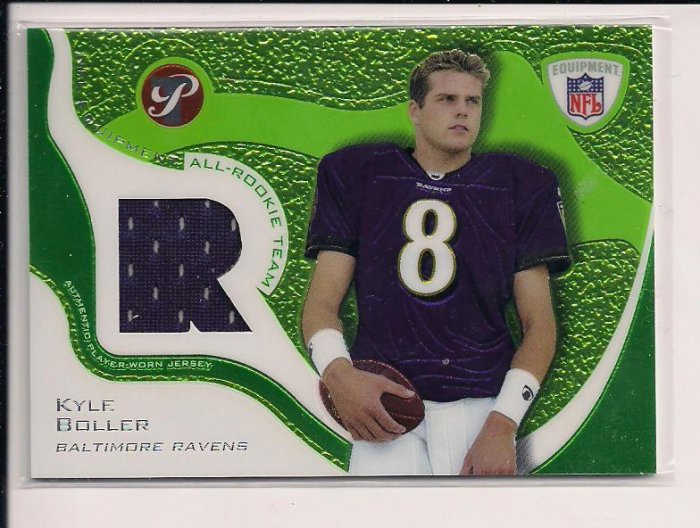 2003 TOPPS PRISTINE KYLE BOLLER RAVENS ALL-ROOKIE TEAM JERSEY CARD