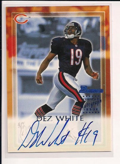 2000 BOWMAN DEZ WHITE BEARS ROOKIE AUTO CARD