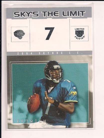 2004 SKYBOX BYRON LEFTWICH JAGUARS SKY'S THE LIMIT CARD