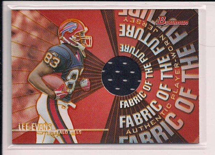 2004 BOWMAN LEE EVANS BILLS FABRIC OF THE FUTURE JERSEY
