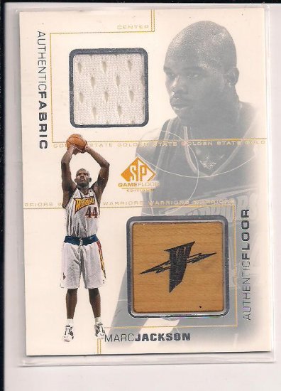 MARC JACKSON WARRIORS 2001 SP FABRIC FLOOR CARD