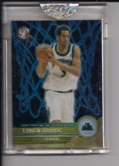 LOREN WOODS TIMBERWOLVES 2001-02 TOPPS PRISTINE UNCIRCULATED ROOKIE REFRACTOR #'D 547/750!