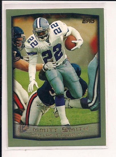 EMMITT SMITH COWBOYS 1999 TOPPS CARD