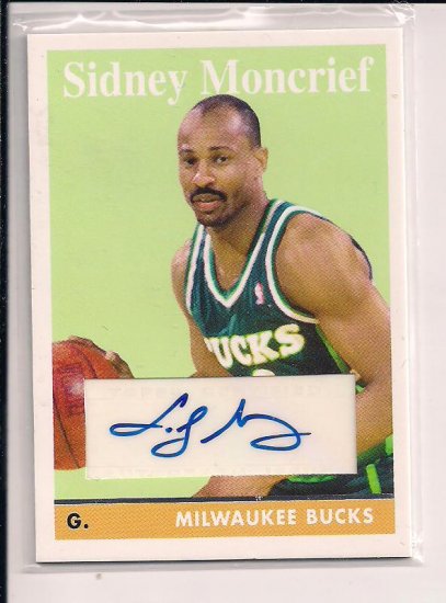 SIDNEY MONCRIEF BUCKS TOPPS 2008-09 AUTOGRAPHED CARD