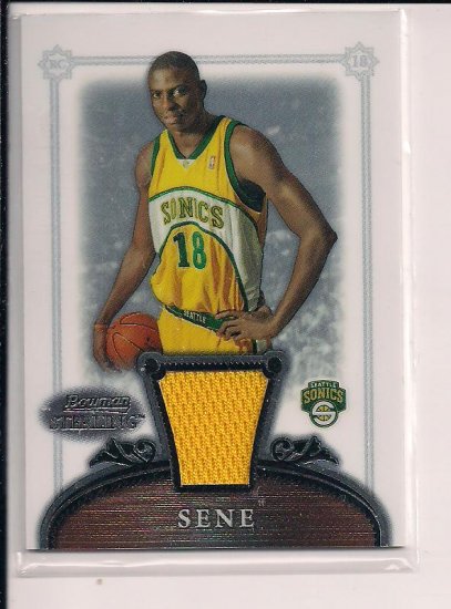 SAER SENE SONICS 2007 BOWMAN STERLING ROOKIE JERSEY CARD
