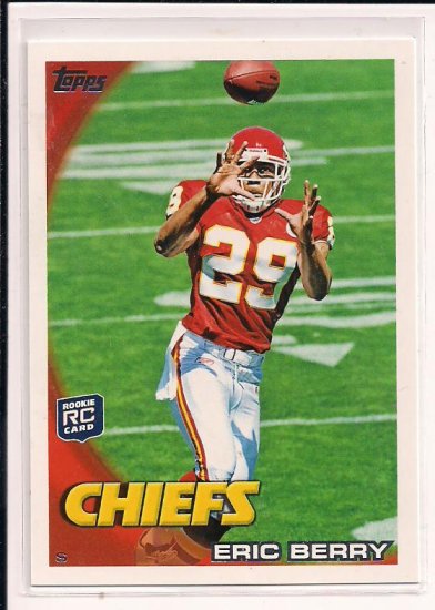 ERIC BERRY CHIEFS 2010 TOPPS ROOKIE CARD