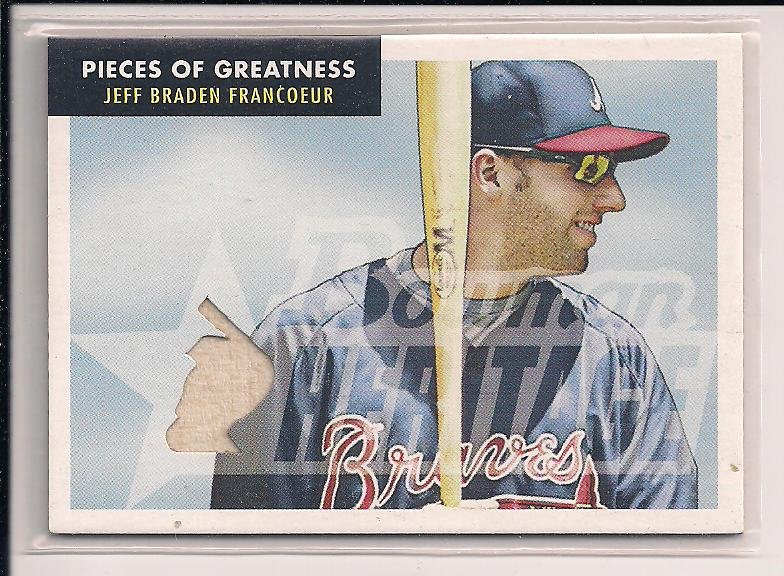 JEFF BRADEN FANCOEUR BRAVES 2007 POG BAT CARD