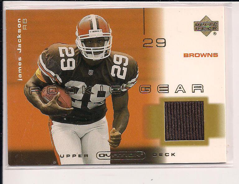 JAMES JACKSON BROWNS 2001 UD OVATION ROOKIE GEAR JERSEY CARD