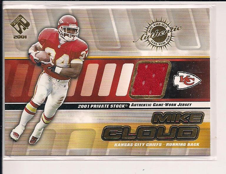 MIKE CLOUD CHIEFS 2001 PACIFIC PRIVATE STOCK JERSEY CARD