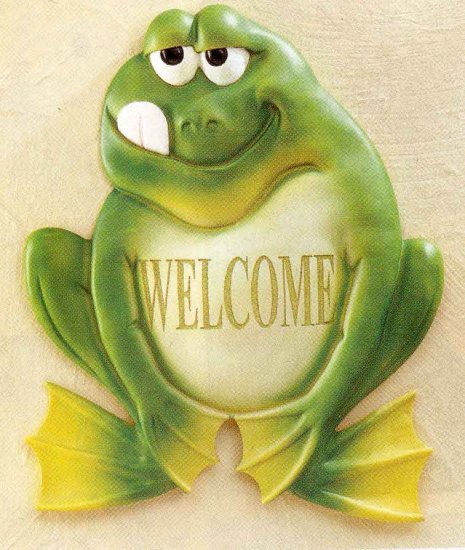 Frog Welcome Plaque
