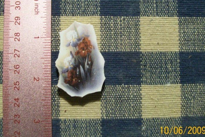 Mosaic Tiles*~PURPLE IRIS * 1 Rnd HM Kiln Fired