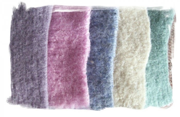 ~HAND FELTED WOOL~ 5 Pretty Pastels Penny Rug Hooking