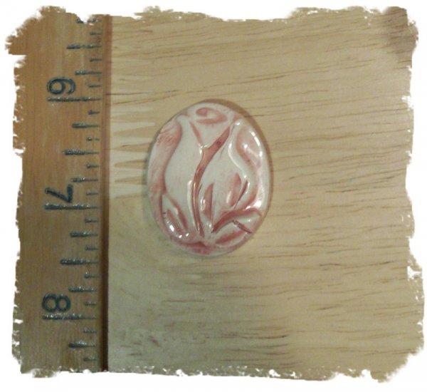 Mosaic Tiles *~SHADED ROSE~*1 LG HM Kiln Fired