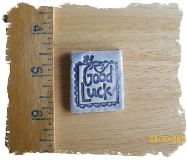 FUN Mosaic Tiles ~*GOOD LUCK*~1 HM Clay Kiln Fired
