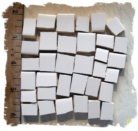 ~Must have~*~BRIGHT WHITE FILLERS~* 50+ Mosaic Tiles