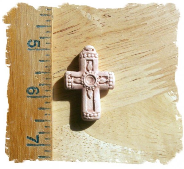 Mosaic Tiles ~*ELEGANT CROSS*~ 1 HM Clay Kiln Fired