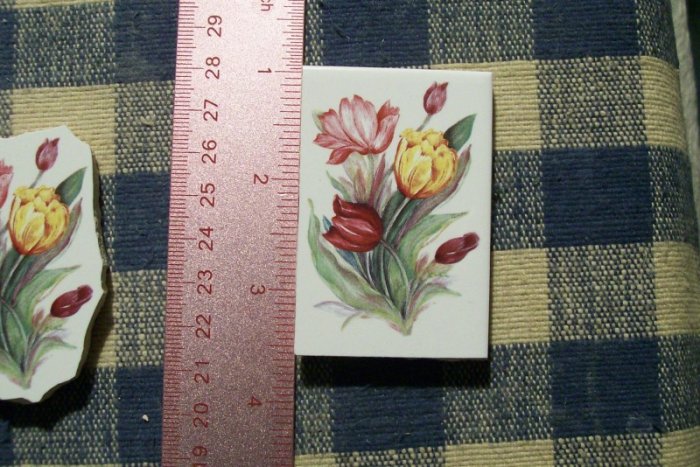 Mosaic Tiles *~TULIP BOUQUET~* 1 Sq. HM Kiln Fired