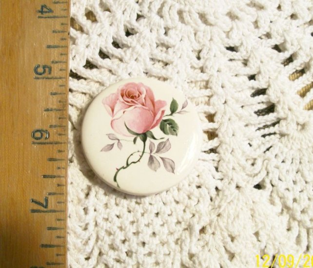 Mosaic Tiles ~*SINGLE PINK ROSE ~1 HM Pendant - Pin