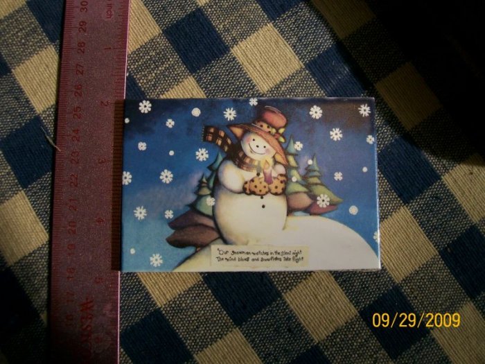 Mosaic Tiles*~XMAS SNOWMAN*~1 Large HM Kiln Fired Tile