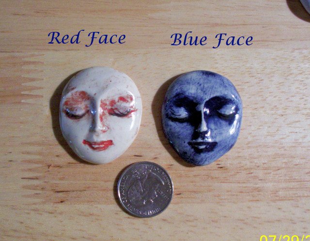 1 Pottery Embellishment*~LG LADY FACE PENDANT~*U-choose