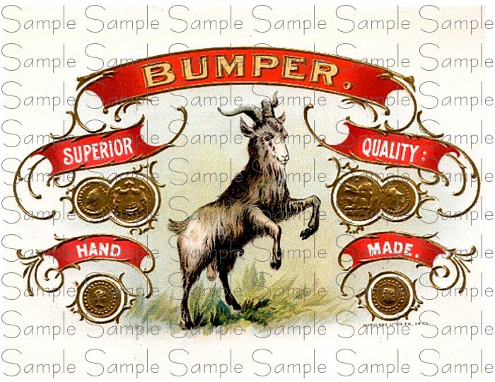 Bumper Digital Vintage Cigar Art Ephemera Scrapbooking Altered Art