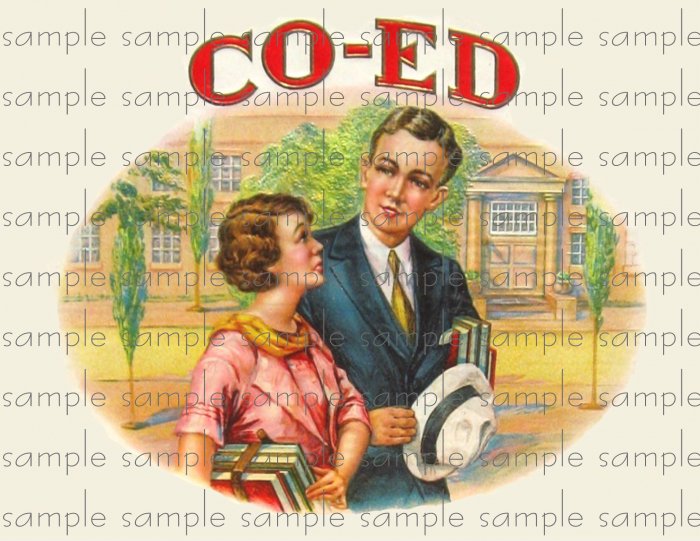 Co-Ed Digital Vintage Cigar Art Ephemera Scrapbooking Altered Art