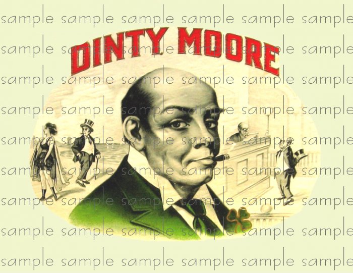 Dinty Moore Digital Vintage Cigar Art Ephemera Scrapbooking Altered Art