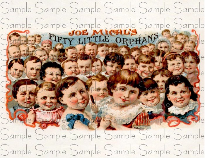 Fifty Little Orpans Digital Vintage Cigar Art Ephemera Scrapbooking Altered Art