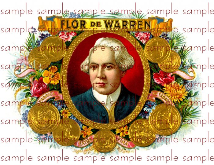 Flor De Warren Digital Vintage Cigar Art Ephemera Scrapbooking Altered Art
