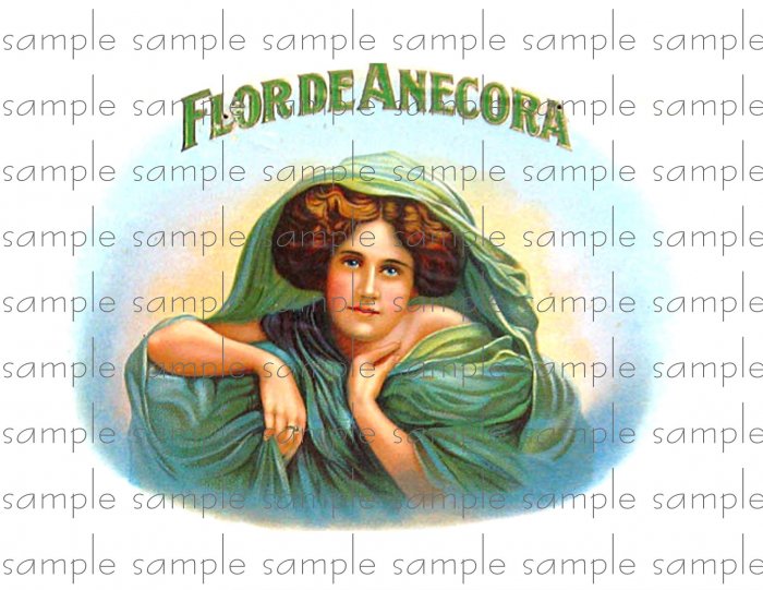 Florade Anecora Digital Vintage Cigar Box Art Ephemera Scrapbooking Altered Art