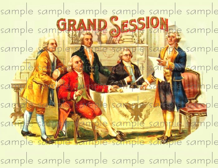 Grand Sesson Vintage Digital Cigar Box Art Ephemera Scrapbooking Altered Art