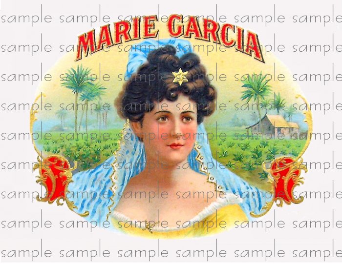 Marie Garcia Vintage Digital Cigar Box Art Ephemera Scrapbooking Altered Art Decoupage