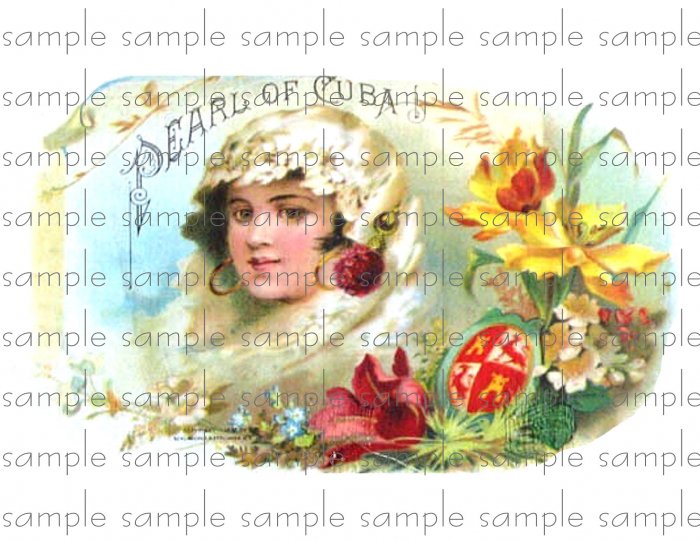 Pearl of Cuba Vintage Digital Cigar Box Art Ephemera Scrapbooking Altered Art Decoupage