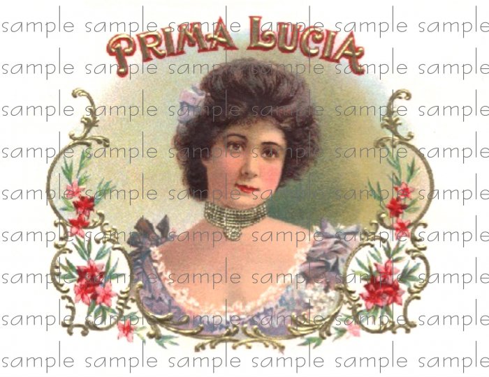 Prima Lucia Vintage Digital Cigar Box Art Ephemera Scrapbooking Altered Art Decoupage