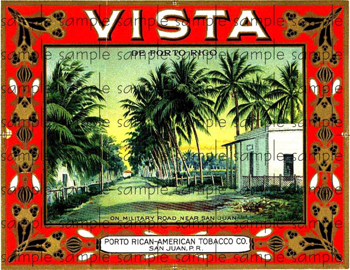 Vista Vintage Digital Cigar Box Art Ephemera Scrapbooking Altered Art Decoupage