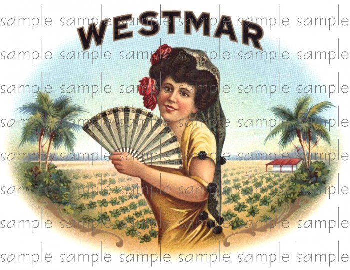 Westmar Cigar Box Art Ephemera Scrapbooking Altered Art Decoupage