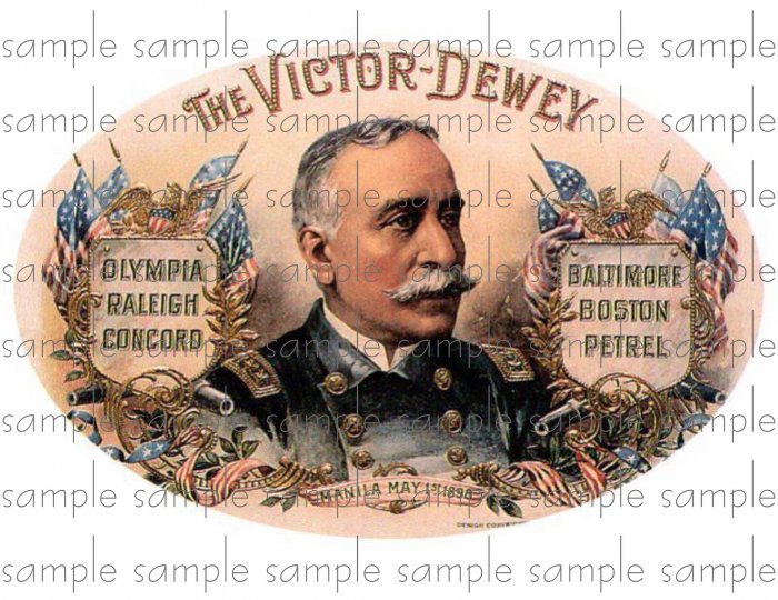 Victor Dewey Cigar Box Art Ephemera Scrapbooking Altered Art Decoupage