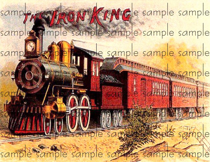 Iron King Cigar Box Art Ephemera Scrapbooking Altered Art Decoupage