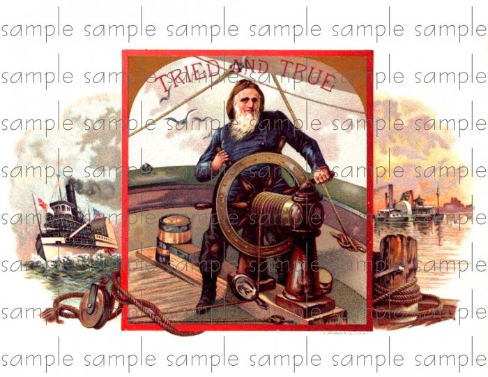 Tried And True Cigar Box Art Ephemera Scrapbooking Altered Art Decoupage