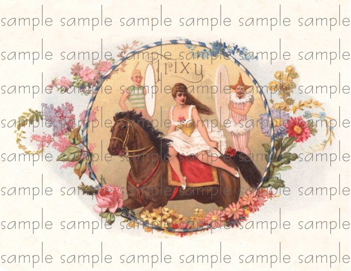 Trixy Cigar Box Art Ephemera Scrapbooking Altered Art Decoupage
