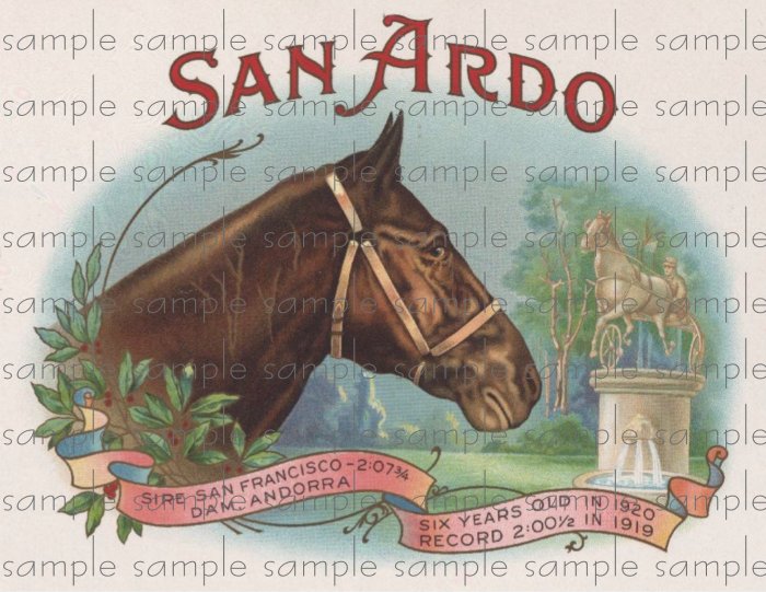 San Ardo Cigar Box Art Ephemera Scrapbooking Altered Art Decoupage