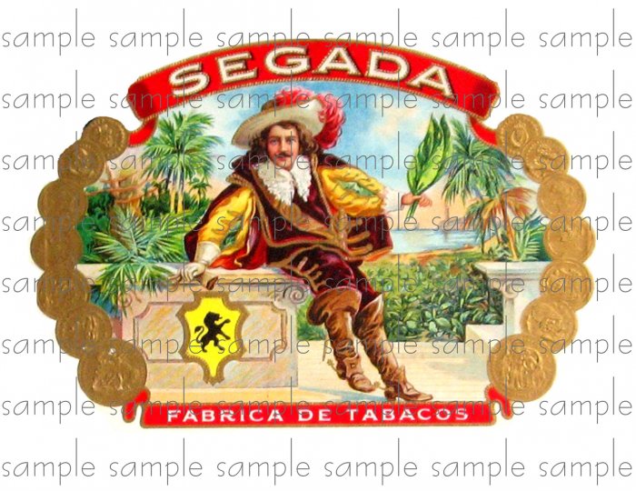 Segada Cigar Box Art Ephemera Scrapbooking Altered Art Decoupage