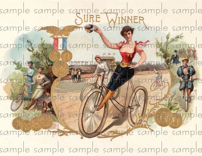 Sure Winner Cigar Box Art Ephemera Scrapbooking Altered Art Decoupage