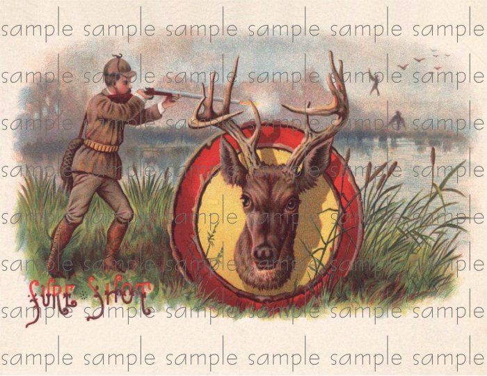 Sure Sho Vintage Digital Cigar Box Art Ephemera Scrapbooking Altered Art Decoupage