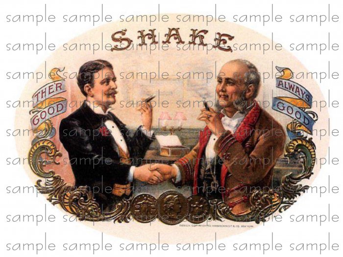 Shake Vintage Digital Cigar Box Art Ephemera Scrapbooking Altered Art Decoupage
