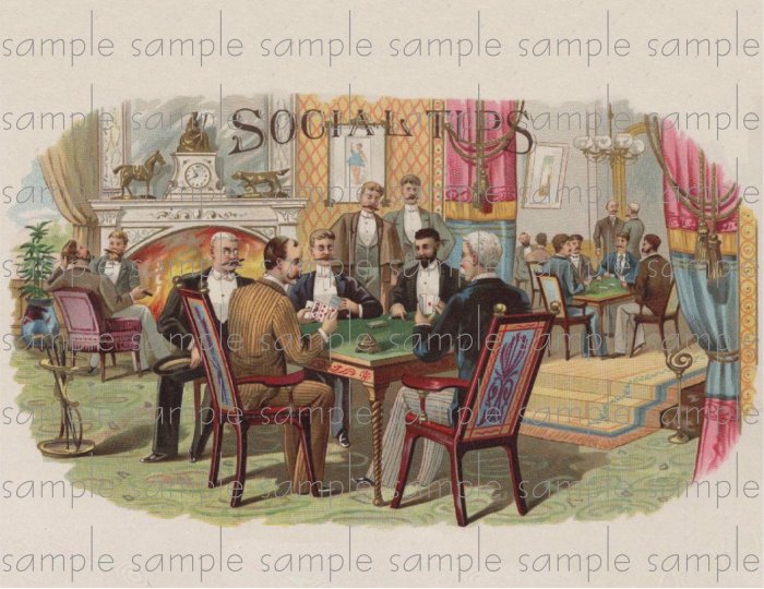 Social Tips Vintage Digital Cigar Box Art Ephemera Scrapbooking Altered Art Decoupage