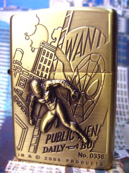 Super Hero Spiderman Flying Building Refillable Lighter
