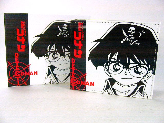 Japan Anime Detective Conan Shinichi Privates White Wallet Ref#DCW003